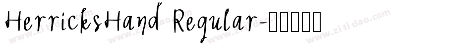 HerricksHand Regular字体转换